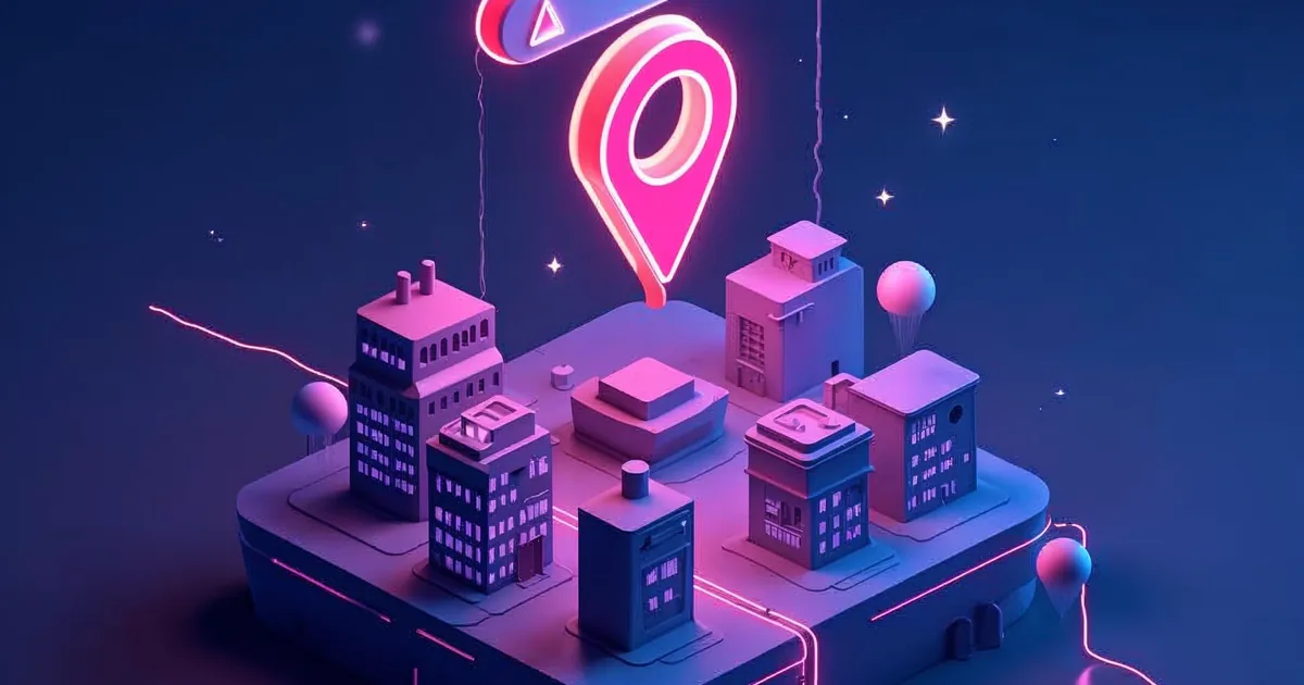 Busca local no celular mostrando negócios do bairro no mapa